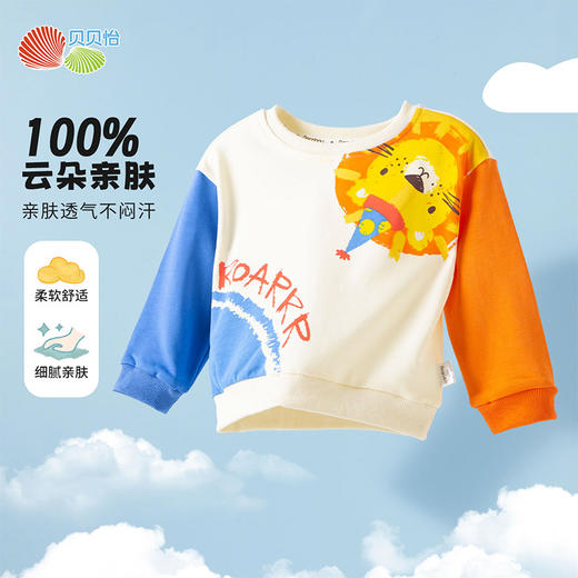 贝贝怡男童春秋套头卫衣ZB1ES028 商品图0