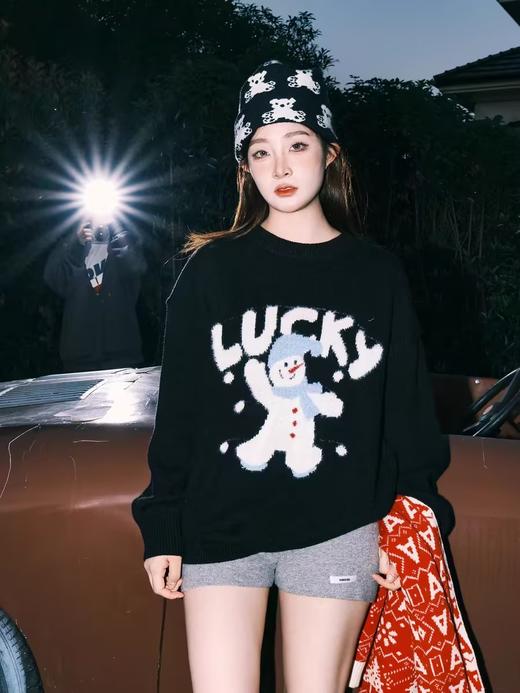 Lemanism/FHA114-5718/卡通雪人圆领毛衣 商品图2