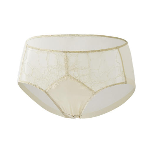 TG-TG01S173真丝中腰女士内裤 桑蚕丝超薄性感蕾丝网纱包臀三角短裤女 商品图4