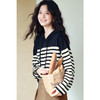 【严选】诗凡黎经典条纹连帽针织衫2025春新品高级感宽松慵懒风套头上衣女7G1231831 商品缩略图2