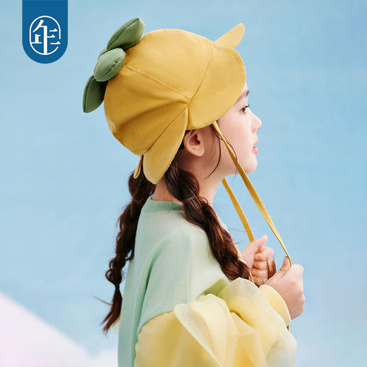 年衣童装女童原创设计喇叭花帽子2025年春季新款儿童甜美卡通遮阳帽喇叭花帽子 商品图2