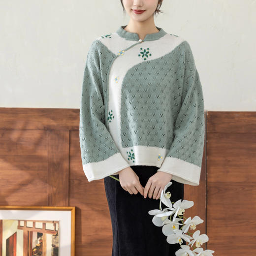 苏苏姐家风絮清汉衣手工diy棒针编织毛线团羊毛衣服材料包 商品图2