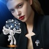雀说优雅之选奢华高档精致西装配饰新款水晶胸花别针配饰AL2896 商品缩略图2