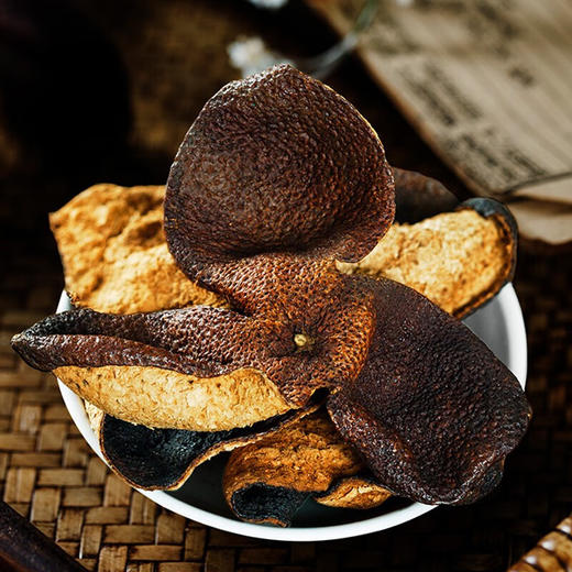 华祥苑茶叶 新会十年陈皮 十年陈皮桔柑茶135g送礼礼盒装 商品图4