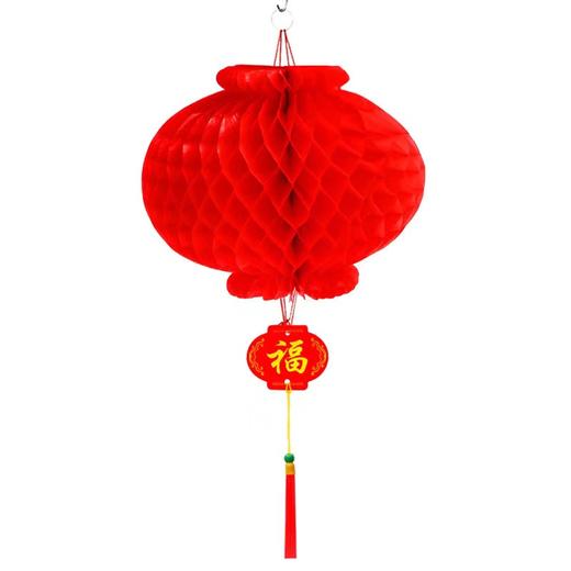 新年塑纸灯笼45cm30cm15cm1个  红色蜂窝折叠喜庆小灯笼 中秋春节装饰塑料纸灯笼 商品图4