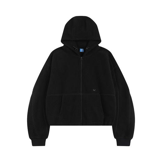 CryingCenter 摇粒绒弯刀袖连帽开衫 哭喊中心 商品图1