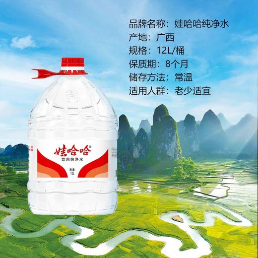 娃哈哈纯净水 12L/桶 商品图2