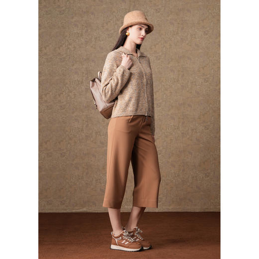 乔万尼阔腿裤女秋冬新款高腰厚实保暖小个子宽松EF4F130 商品图2