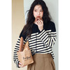 【严选】诗凡黎经典条纹连帽针织衫2025春新品高级感宽松慵懒风套头上衣女7G1231831 商品缩略图0