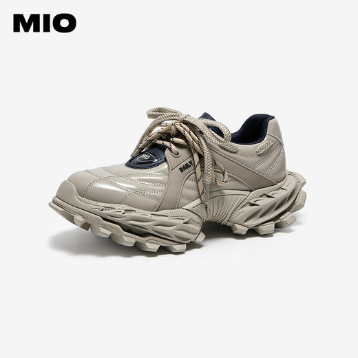 MIO米奥老爹鞋女春季新款机甲怪兽厚底增高漆皮时尚休闲单鞋M251586766 商品图1
