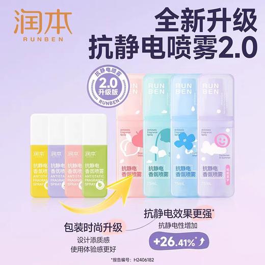 润本抗静电香氛喷雾(白桃乌龙香/晨曦风玲香) 商品图4
