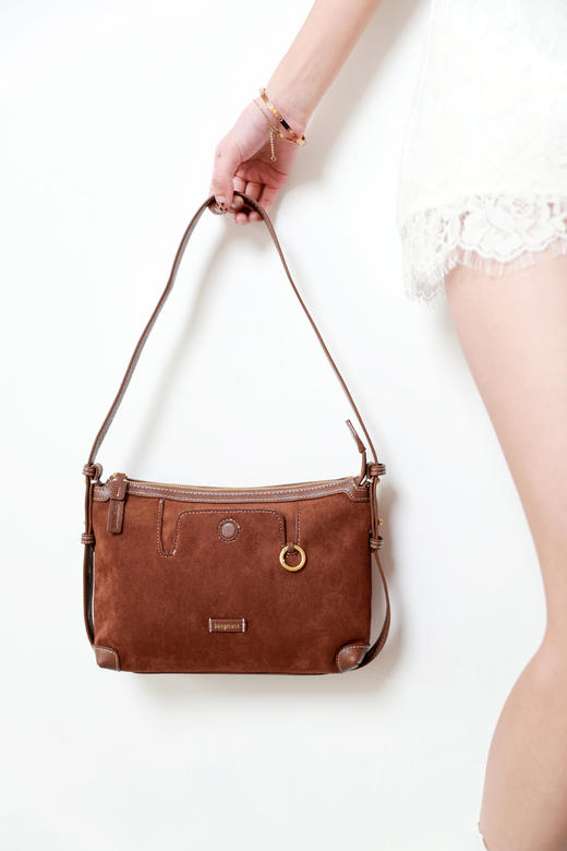 复古质感+时髦随性。头层牛皮棕色调首尔风氛围感腋下包包C011468 商品图11