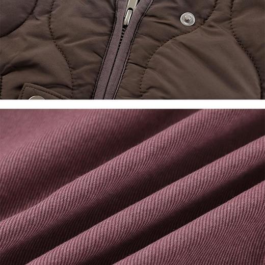 CryingCenter 烟紫色洗水工装毛领夹克马甲两件套 哭喊中心 商品图3