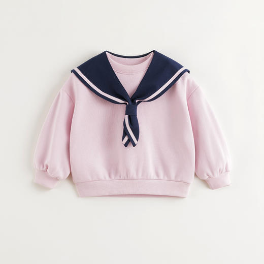 马克珍妮女童活力校园海军风卫衣 宝宝上衣2025年春装新款250219 商品图2