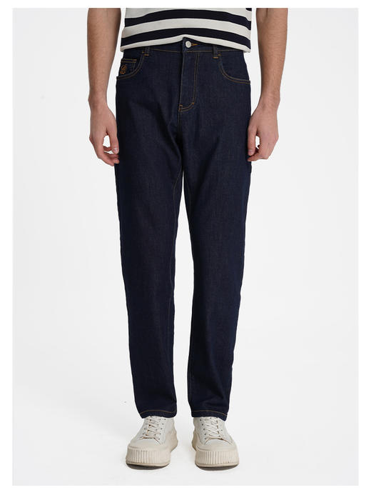 callisto牛仔蓝弹力棉直筒牛仔裤 商品图2