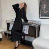 顺丰包邮42917洛诗琳新款黑色前中镂空收腰显瘦女神裙61021 商品缩略图1