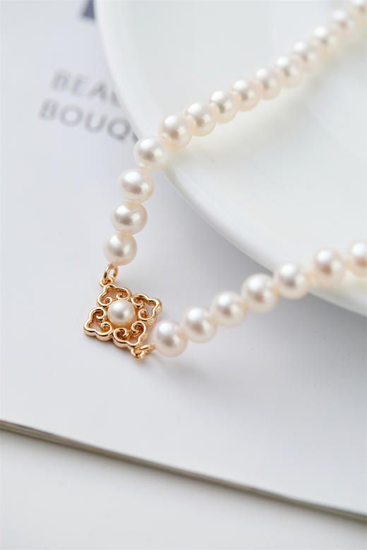 pearl moments  万事如意 四叶草（珍珠）珍珠项链 商品图3