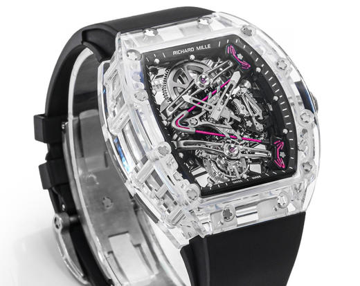 『水晶』RICHARD MILLE  理查米尔 推出 RM 38-02 水晶 粉色主题镂空陀飞轮腕表风格醒目的新作——「RM 38-02 」陀飞轮腕表与高尔夫职业球手❕搭配定制版一体机芯陀飞轮机芯❕❕ 商品图8