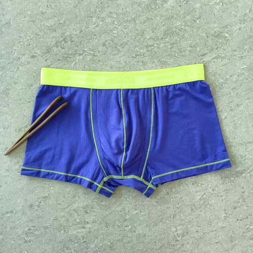 NM21542/215398/21536 【1条】男士明筋时尚字母撞色莫代尔平角内裤 商品图1