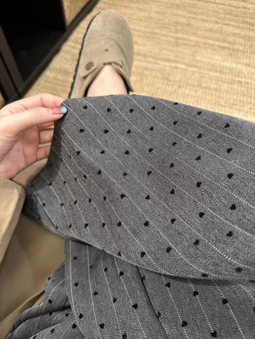 <曾小咸推荐>  植绒爱心阔腿裤  商品图1