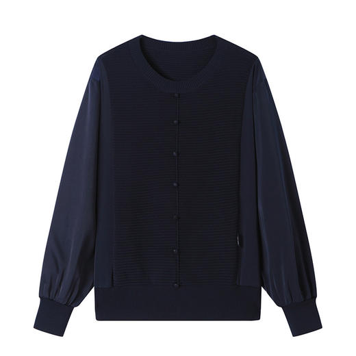 雀说拼接针织衫新款时尚宽松AL9067 商品图4