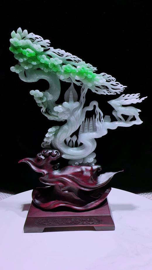 620799翡翠摆件【鹿鸣蝉音】 商品图5