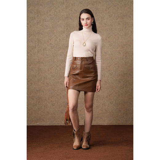 【两色可选】乔万尼100%绵羊毛高领针织衫EM4M693 商品图3