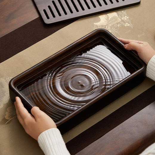 初心| 全黑檀墨峰茶盘 商品图4