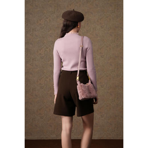 乔万尼绵羊毛针织衫木耳边半高领打底EM4M695 商品图4