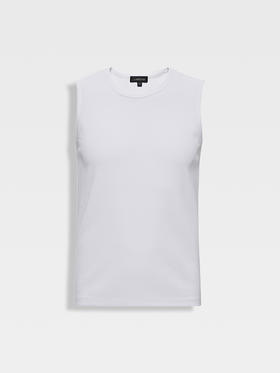 callisto白色粘纤混纺百搭无袖T恤