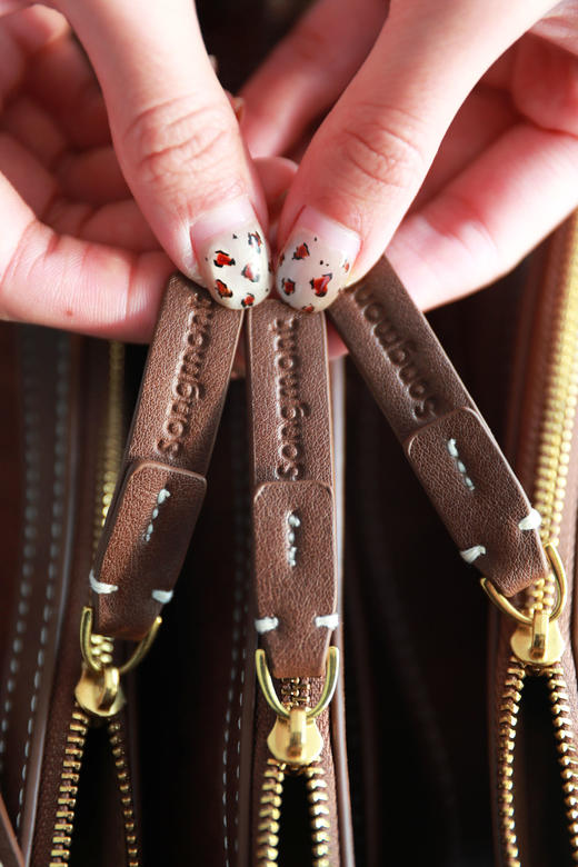 复古质感+时髦随性。头层牛皮棕色调首尔风氛围感腋下包包C011468 商品图13