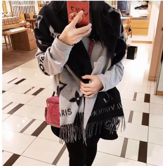 老花高端羊绒围巾 商品图10