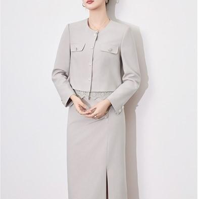 【高货wl】全新升级【铂金会员395/天猫529/差价134】(99328) 洛诗琳早春法式蕾丝小香风上衣轻奢气质名媛半身裙两件套 商品图2