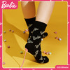 好奇蜜斯【2双装】BARBIE芭比联名时尚舒适字母中高筒袜潮长袜子地板袜  伊瓦 商品缩略图4