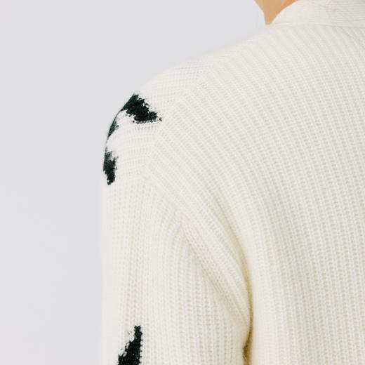 东黎 • 山羊绒女士秋冬千鸟格V领开衫 4742 商品图6