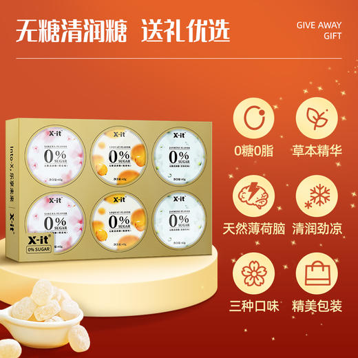 【春节不打烊】年货节 X-it 双效清润糖 0蔗糖添加 枇杷护嗓薄荷糖清新口气清凉硬糖 商品图2
