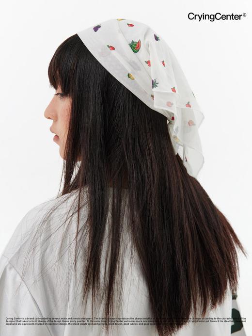 CryingCenter 水果碎花网纱头巾 哭喊中心 商品图1