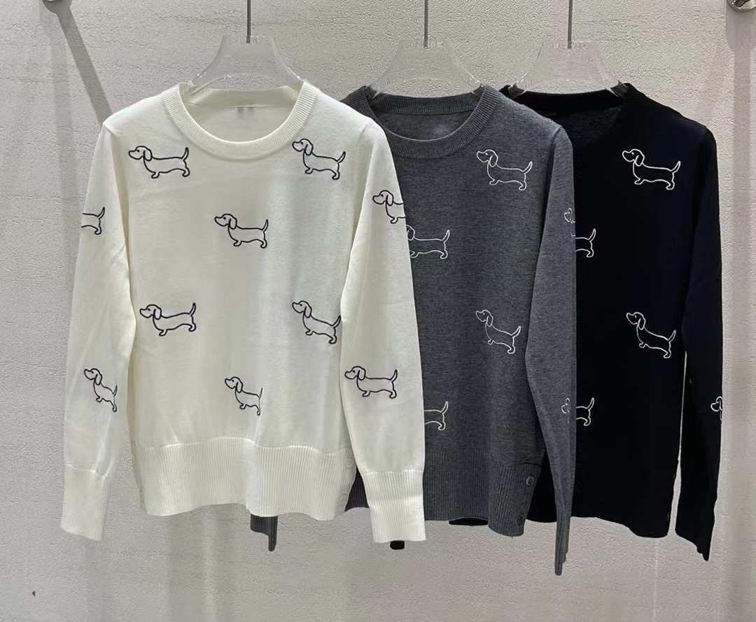 孤品 ｜ TB腊肠狗狗圆领100%羊毛上衣白色L码样衣