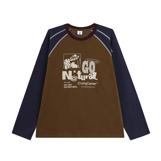 CryingCenter GoNatural拼接插肩袖长Tee 哭喊中心 商品图7