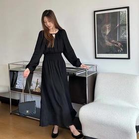 顺丰包邮42917洛诗琳新款黑色前中镂空收腰显瘦女神裙61021