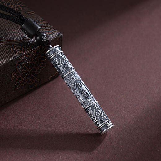 子佩集S999银【定海神针】套链纯银【E237-1】仿古可打开金箍棒项链2501 商品图0