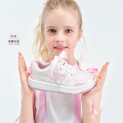 笛莎Deesha 女童童鞋2025春新款时尚耐磨低帮板鞋 商品图0