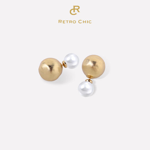 Retro Chic Garden of Eden伊甸园系列 | 金/银色果实双珠耳钉 商品图0