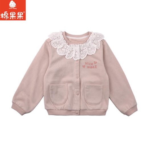 棉果果春季新品商场同款女童蕾丝花边毛衫针织开衫M122100225076 商品图2