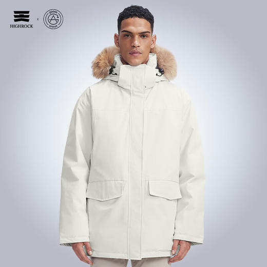 天石鹅铠甲冬季户外派克工装羽绒服男士可拆卸帽防风保暖中长款GT436 商品图6
