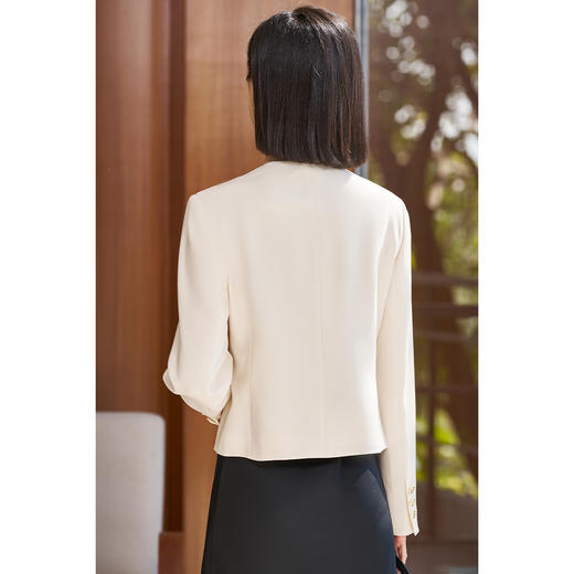 爆款醋酸小西服 米思阳2026春季新款经典百搭气质高级感短外套5266 商品图6