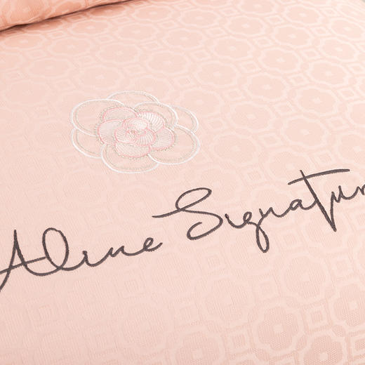 多喜爱 全棉提花四件套 山茶日记 丝光质感 柔滑舒适精美刺绣 温馨粉亲肤纯棉立体提花经典套件提花套件三方拼边设计礼盒包装 商品图3