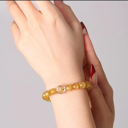 【金元滚滚】巴西维纳斯金发晶水晶手链手串金银满仓手链金发晶手串 商品图3