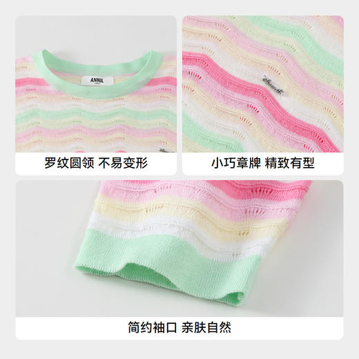 女童圆领长袖针织衫春季新款安奈儿童装实体店同款AG514533 商品图4