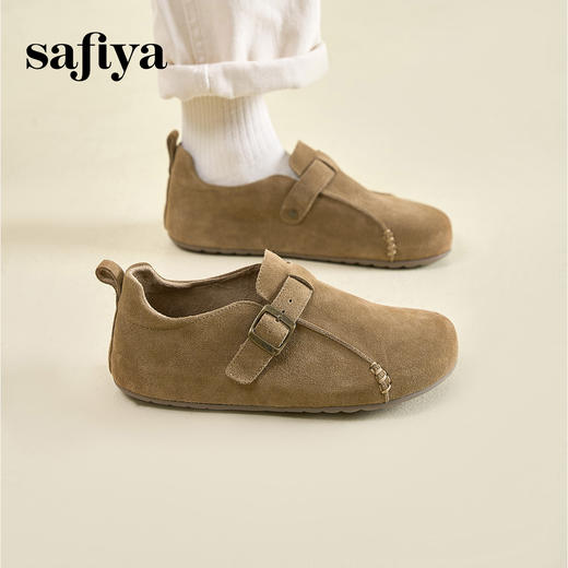 Safiya/索菲娅2025春新款复古勃肯鞋深口懒人软底单鞋SFD1112231 商品图1